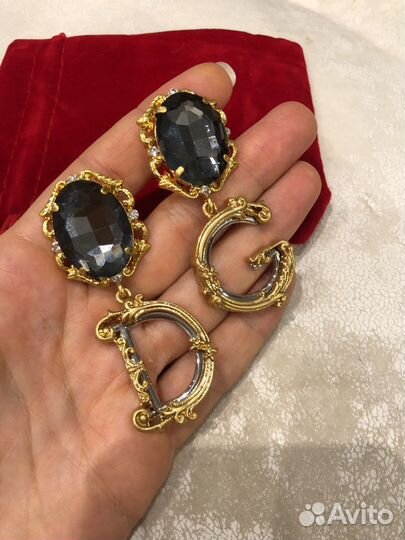 Роскошные серьги клипсы Dolce