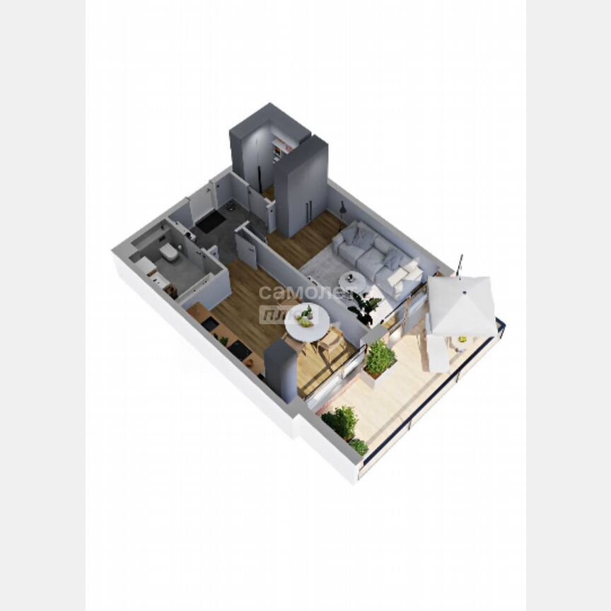 1-к. квартира, 47,2 м², 2/17 эт.