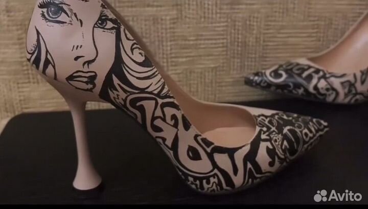 Кастомизация обуви, туфель. Рисунок на туфлях