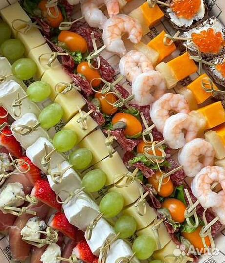 Боксы канапе и брускетт на доставку