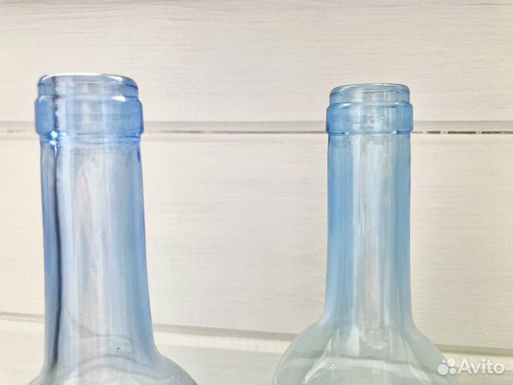 Бутылка стеклянная 0,75 голубая