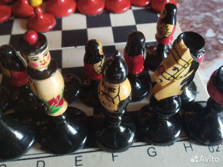 Шахматы коллекционные Хохлома СССР