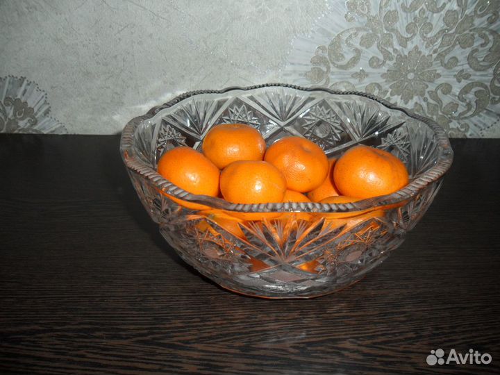 Ваза хрустальная для фруктов. (Салатница) СССР