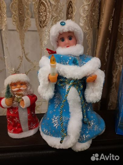 Дед мороз и снегурочка игрушки под ёлку