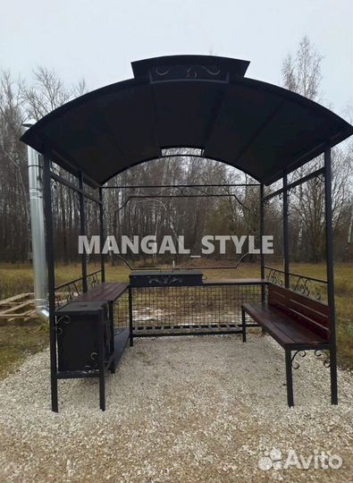 Мангал с крышей