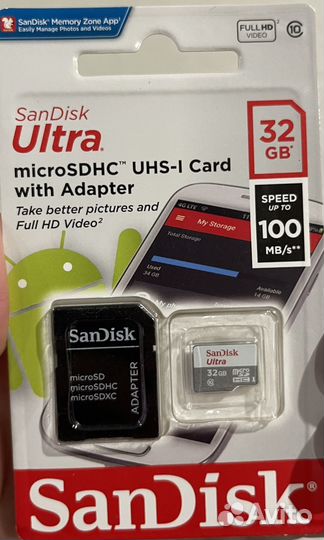 Карта памяти MicroSD sandisk 32g
