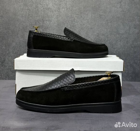 Лоферы мужские замшевые
