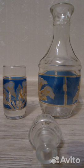 Набор графин и стопки итальянский новый