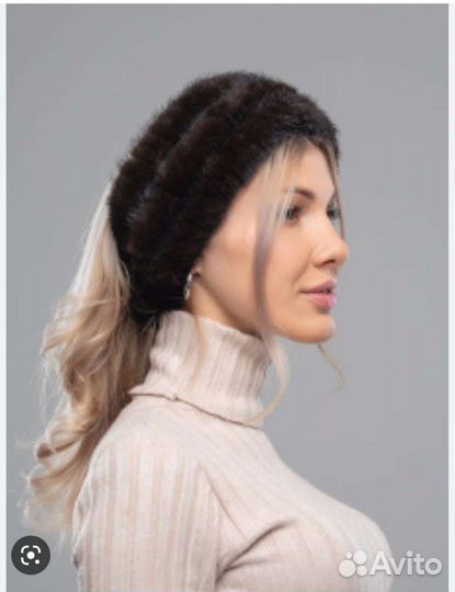 Повязка на голову меховая