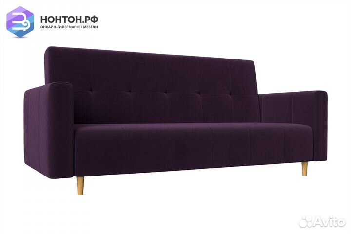 Диван книжка Вест велюр фиолетовый