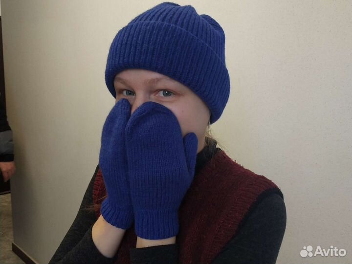 Шапка ручной работы, альпака с мериносом