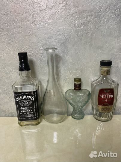 Бутылки из под виски, коньяка (цена за всё )