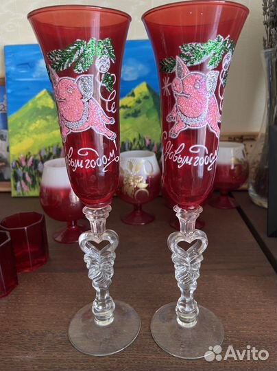 Бокалы для шампанского новогодние
