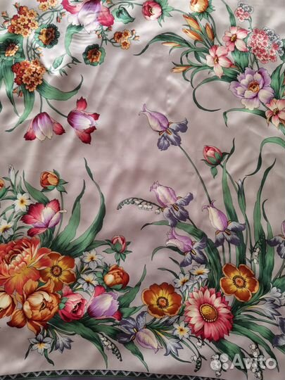 Платок Павлопосадский Мерцание шелк