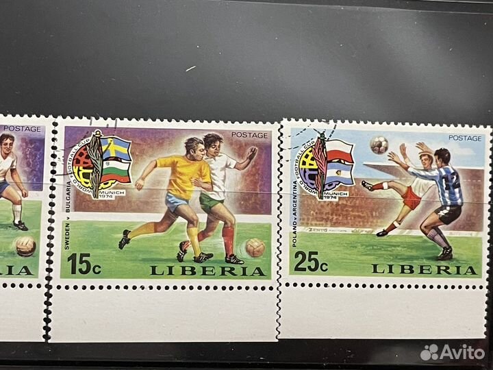 Марки. Либерия. Футбол