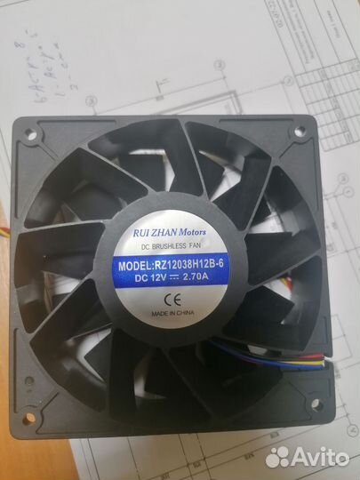 Вентелятор кулер для майнеров Asic