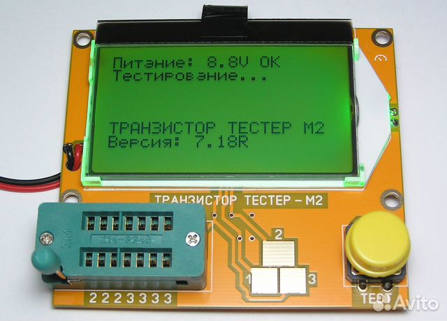 Транзистор Тестер М2, русский, на atmega328P