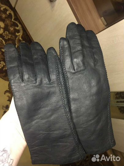Перчатки женские кожаные
