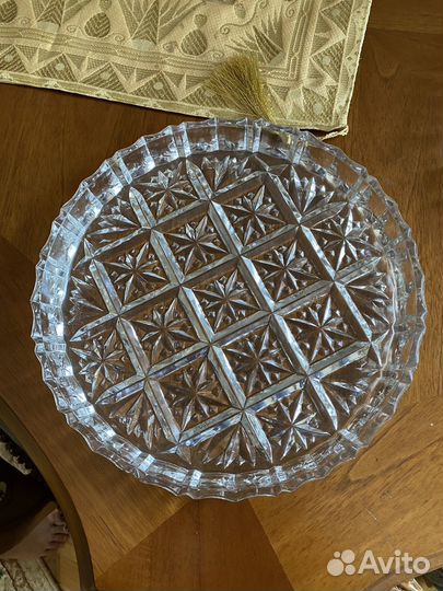 Ваза для фруктов хрусталь