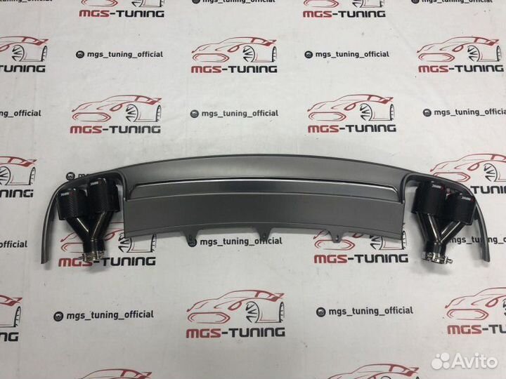 Диффузор на Audi A4 в стиле S4+Acrapovich стиль 2