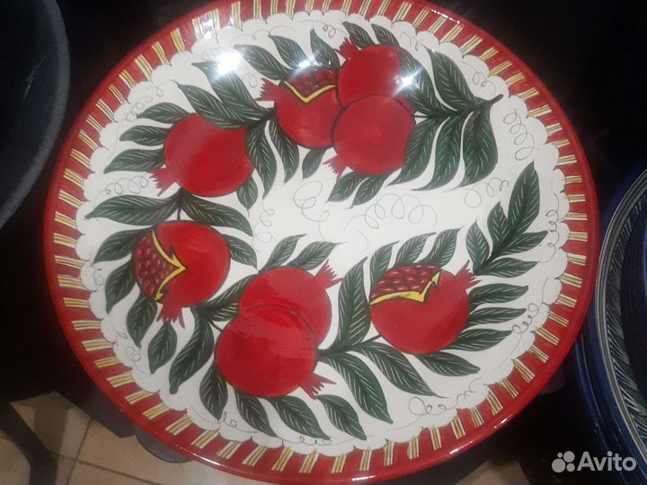 Узбекский ляган (Ручная роспись) 42 см