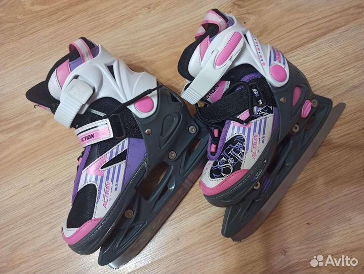 Коньки раздвижные для девочек Action PW-226