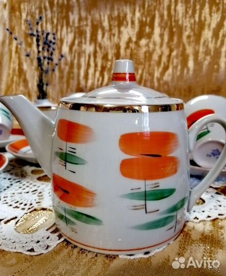 Чайный сервиз Маки. Полонне. Винтаж