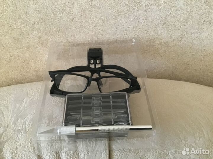 Лупа-очки биномолекулярная с LED подсветкой