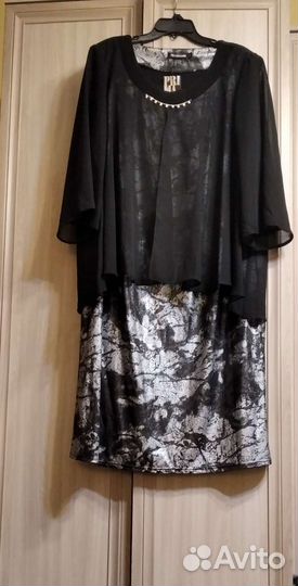 Нарядное платье с накидкой из шифона