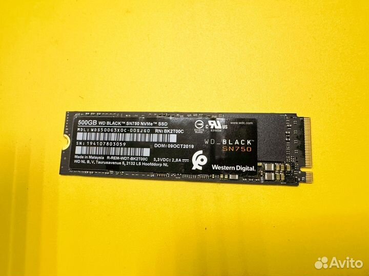 SSD WD Black SN750 500GB m.2 2280