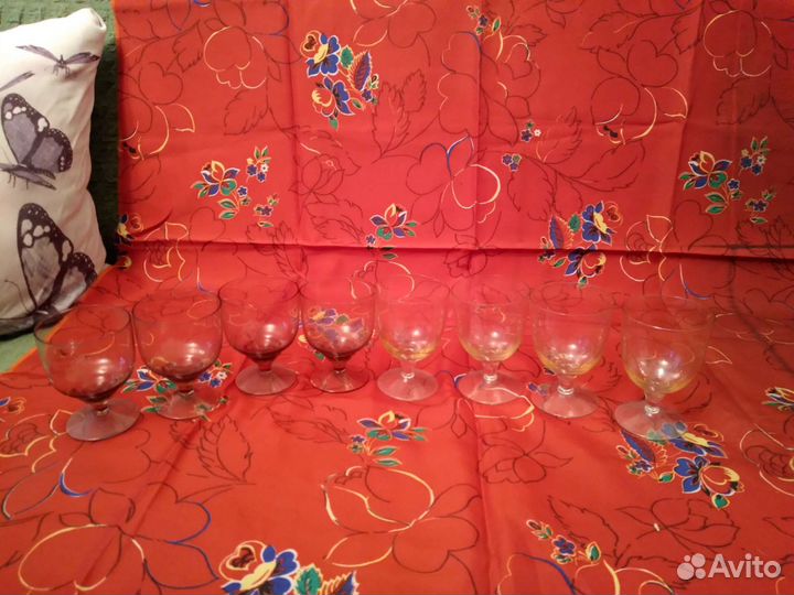 Бокалы из цветного стекла СССР