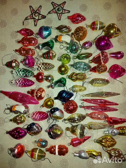 Елочные игрушки СССР стекло