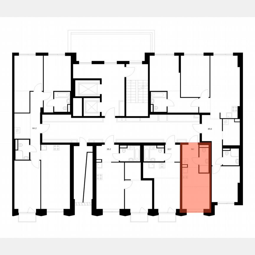 Квартира-студия, 19,1 м², 2/13 эт.