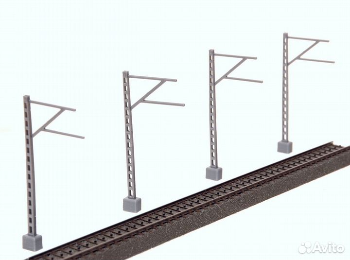 Железная дорога 1/87 Опоры контактной сети 10шт H0