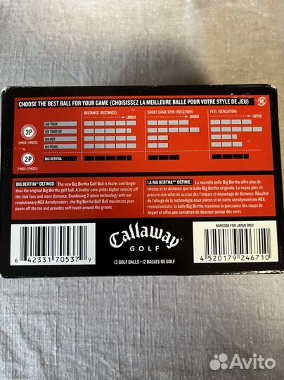 Мячи для гольфа Callaway