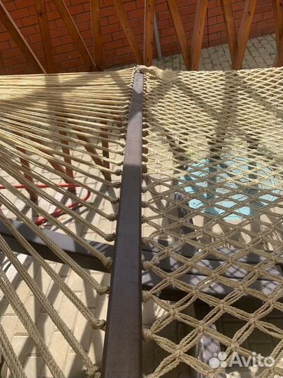 Гамак качели на подставке из бруса