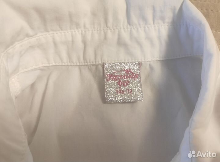 2 вещи Блузки школьные 140-146 в идеале