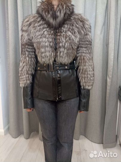 Куртка кожаная женская с мехом