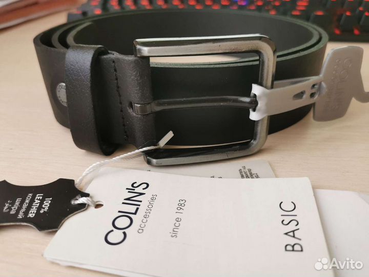 Ремень мужской кожаный Colin's, размер 105