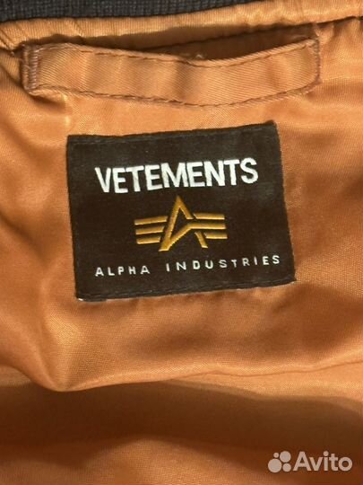 В наличии Vetements alpha industries bomber