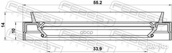Сальник привода 35X55X10X14 95jey-35551014c Febest