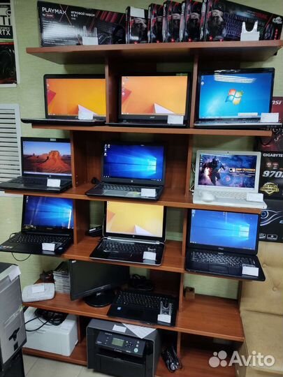 Множество ноутбуков от игровых до офисных