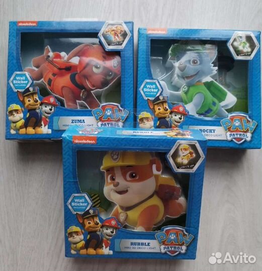 Щенячий патруль 3D светильники