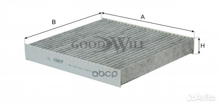 AG419CFC фильтр салона угольный Infinity M35/M