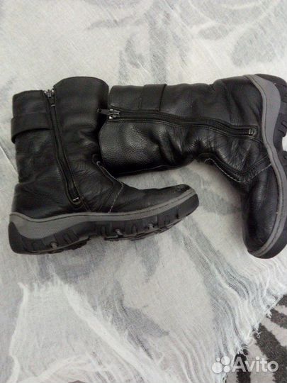 Сапоги зимние (кожаные