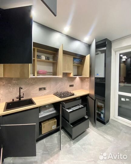 Кухонный гарнитур. Кухня с антресолями ксп:30433