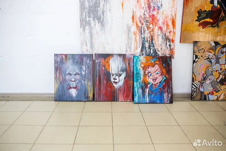 Картина акрилом «Кукла Чакки»