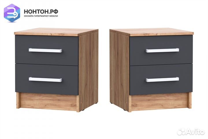 Комплект тумб Мартина графит / дуб крафт