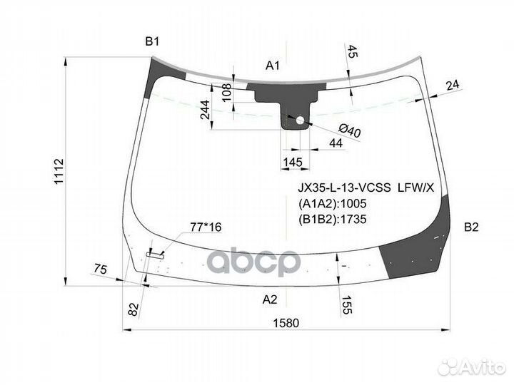 Стекло лобовое + дд + камера infiniti JX35 L50
