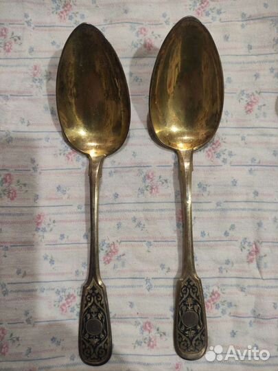 Серебряные ложки 84 проба годовик 1870 г